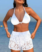 Laluna® | Elegante Effen Kanten Bikiniset