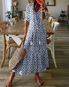 Lisa | Relaxte Boho Midi Jurk