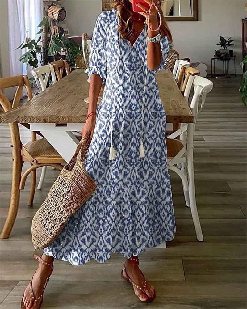 Lisa | Relaxte Boho Midi Jurk