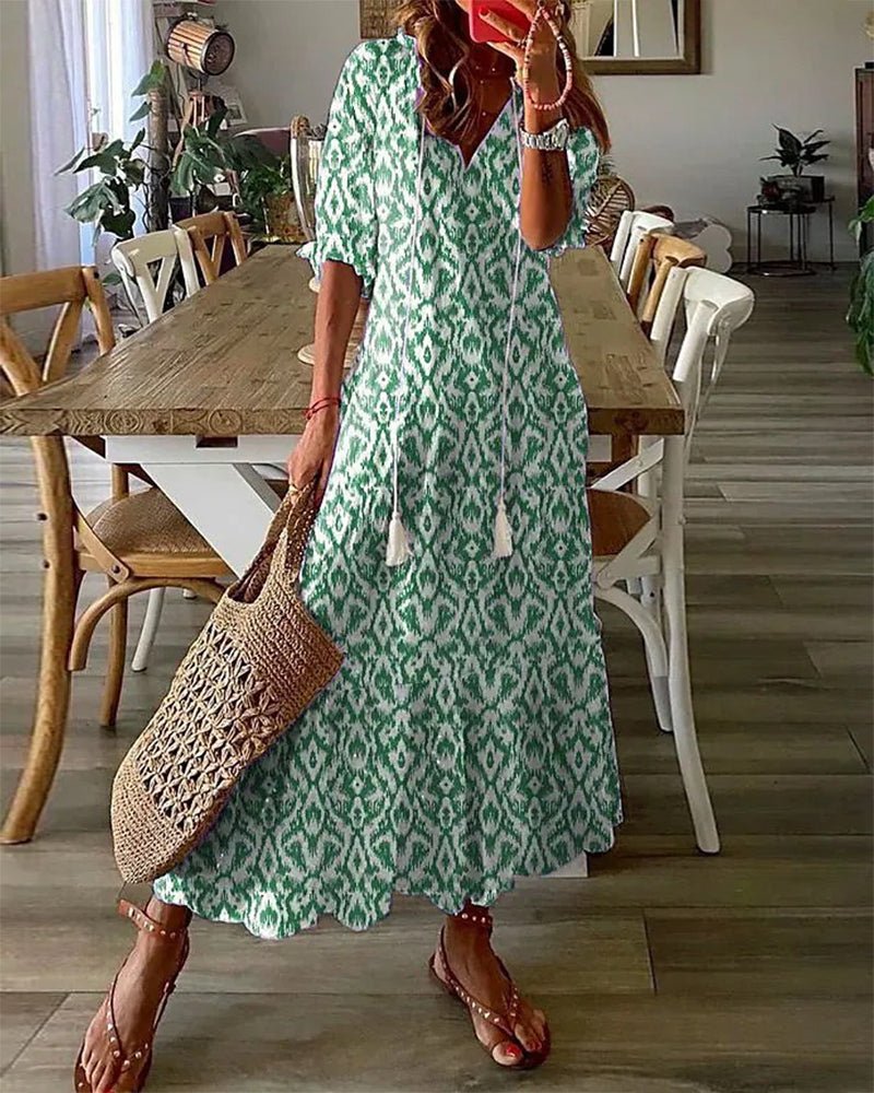 Lisa | Relaxte Boho Midi Jurk