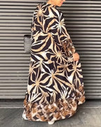 Laluna® | Losse V-hals jurk met print