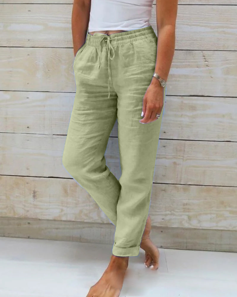 Laluna® | Casual Katoenen Linnen Broek