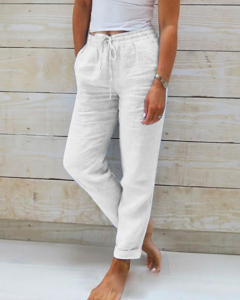 Laluna® | Casual Katoenen Linnen Broek