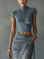 Wendy | Set Top en Transparante Tule Rok