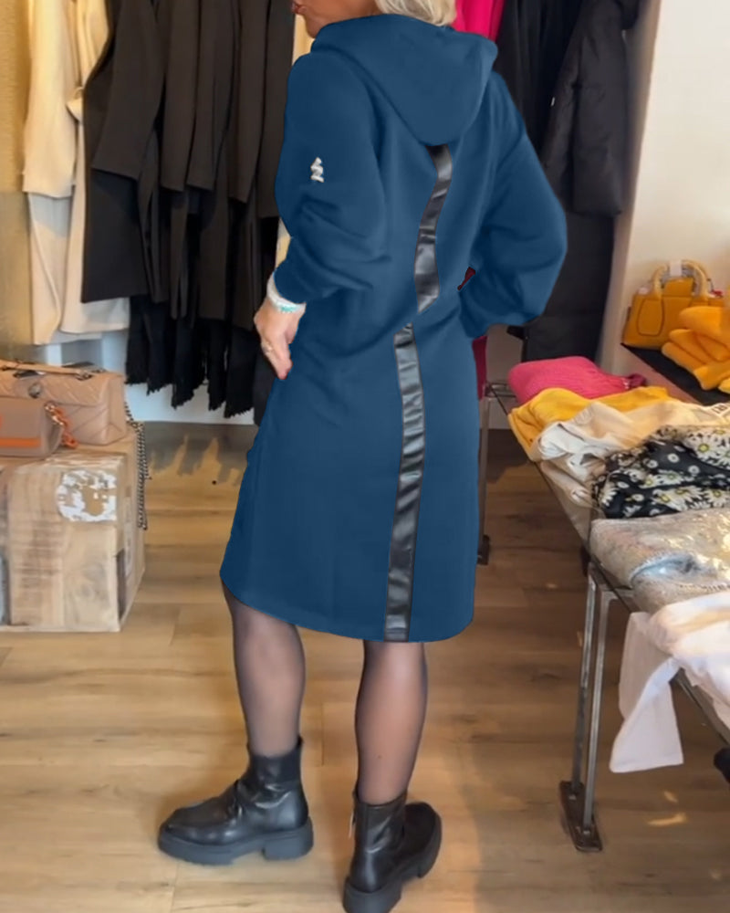 Laluna® | Stevige jurk met capuchon en zakken