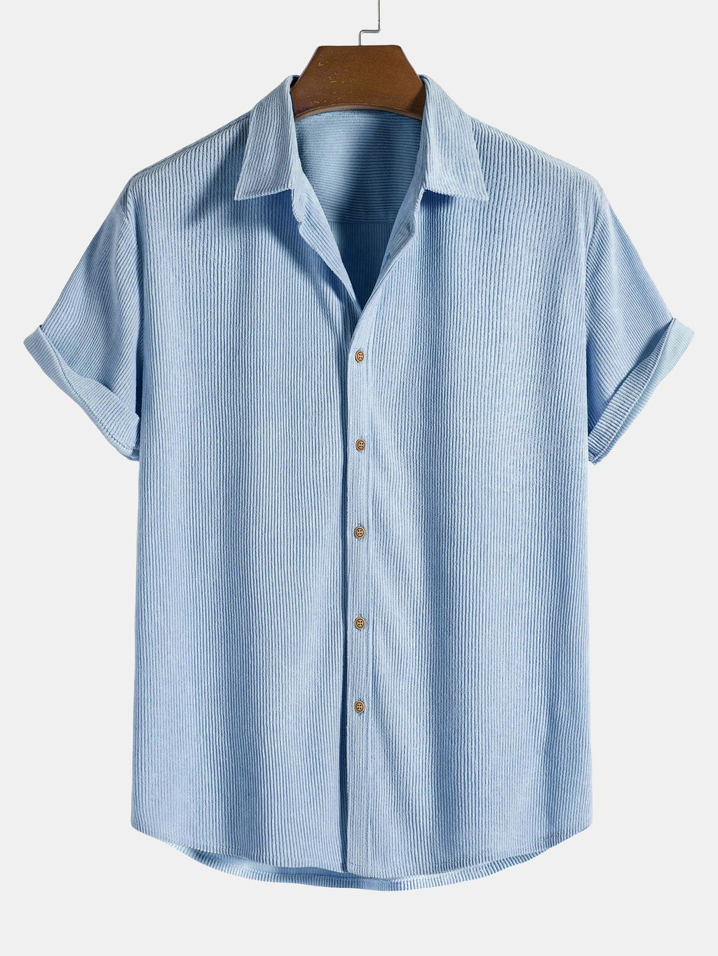 Korte Mouwen Corduroy Overhemd & Shorts