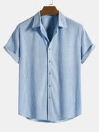 Korte Mouwen Corduroy Overhemd & Shorts