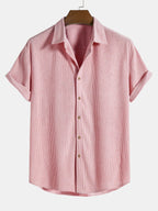 Korte Mouwen Corduroy Overhemd & Shorts