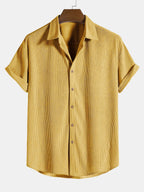 Korte Mouwen Corduroy Overhemd & Shorts