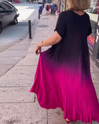 Laluna® | Casual Geplooide Ombre-jurk
