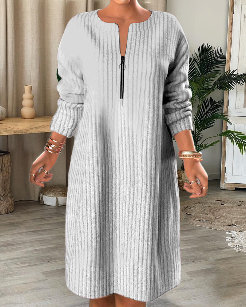Laluna® | Casual Jurk met Ritssluiting
