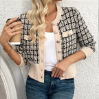 Laluna® | Geruite Cardigan Met Knoopsluiting