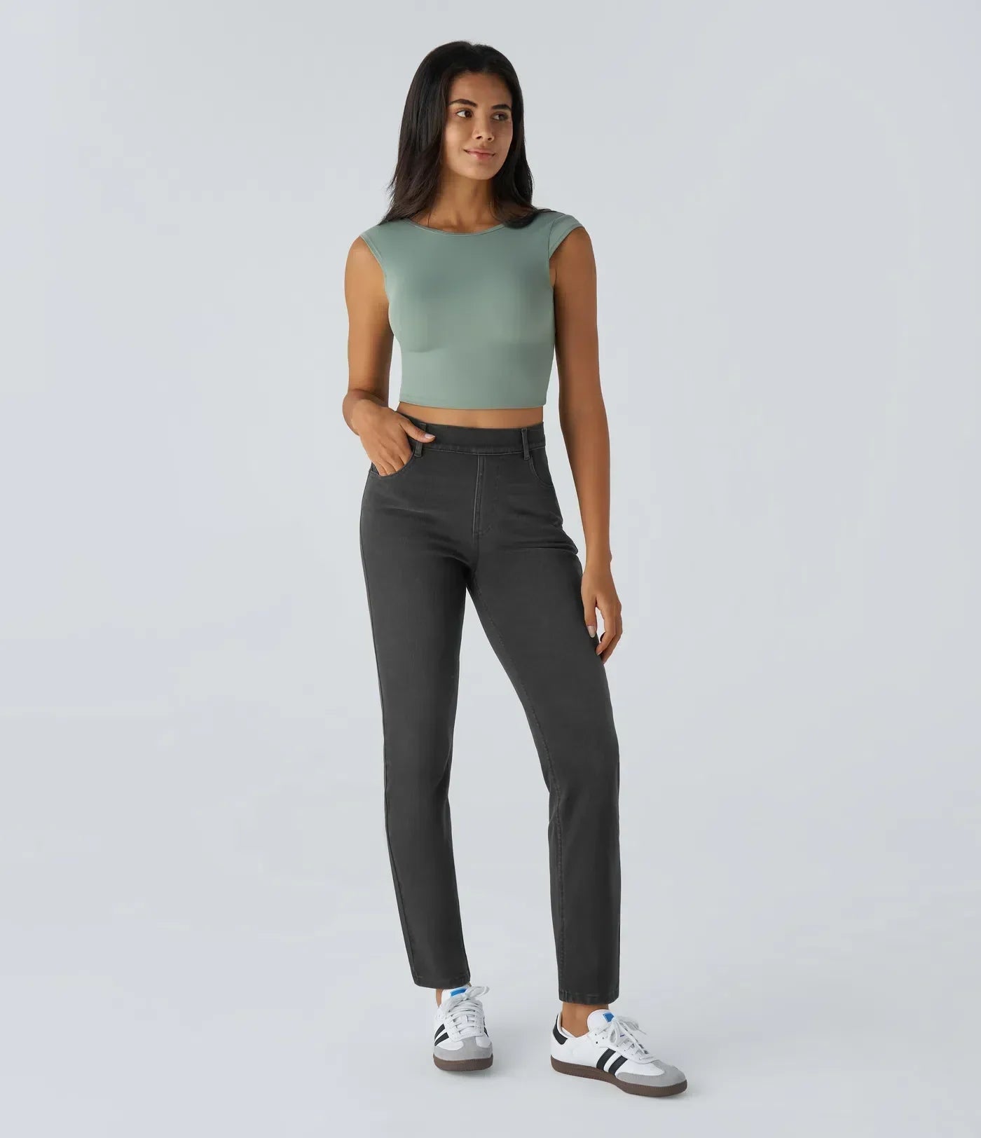 Lotte | Elastische en comfortabele broek met hoge taille
