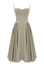 Laluna® | Twill Korset Midi Jurk