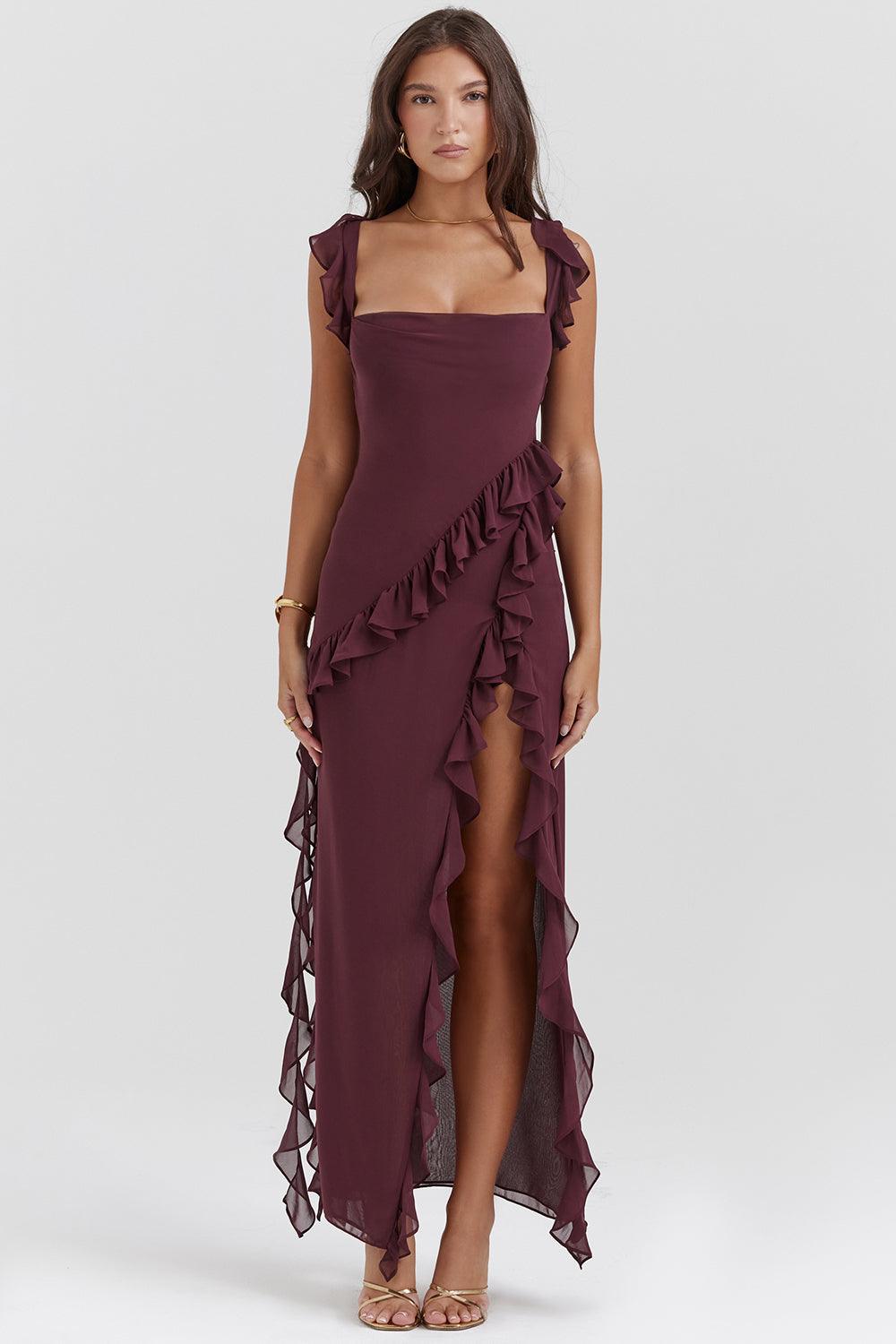 Sanne | Maxi jurk Met Ruches