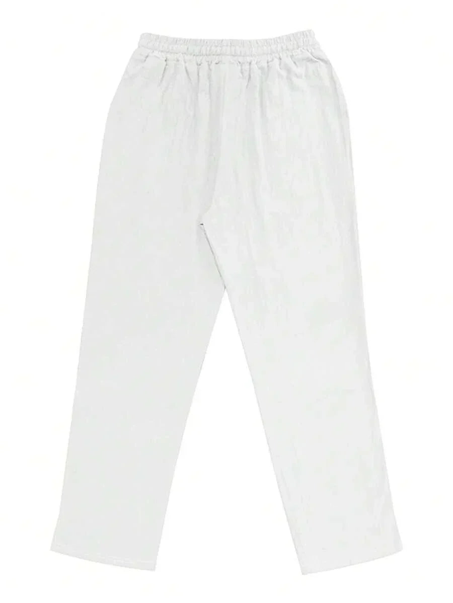 Laluna® | Lichte Linnen Broek met Touw