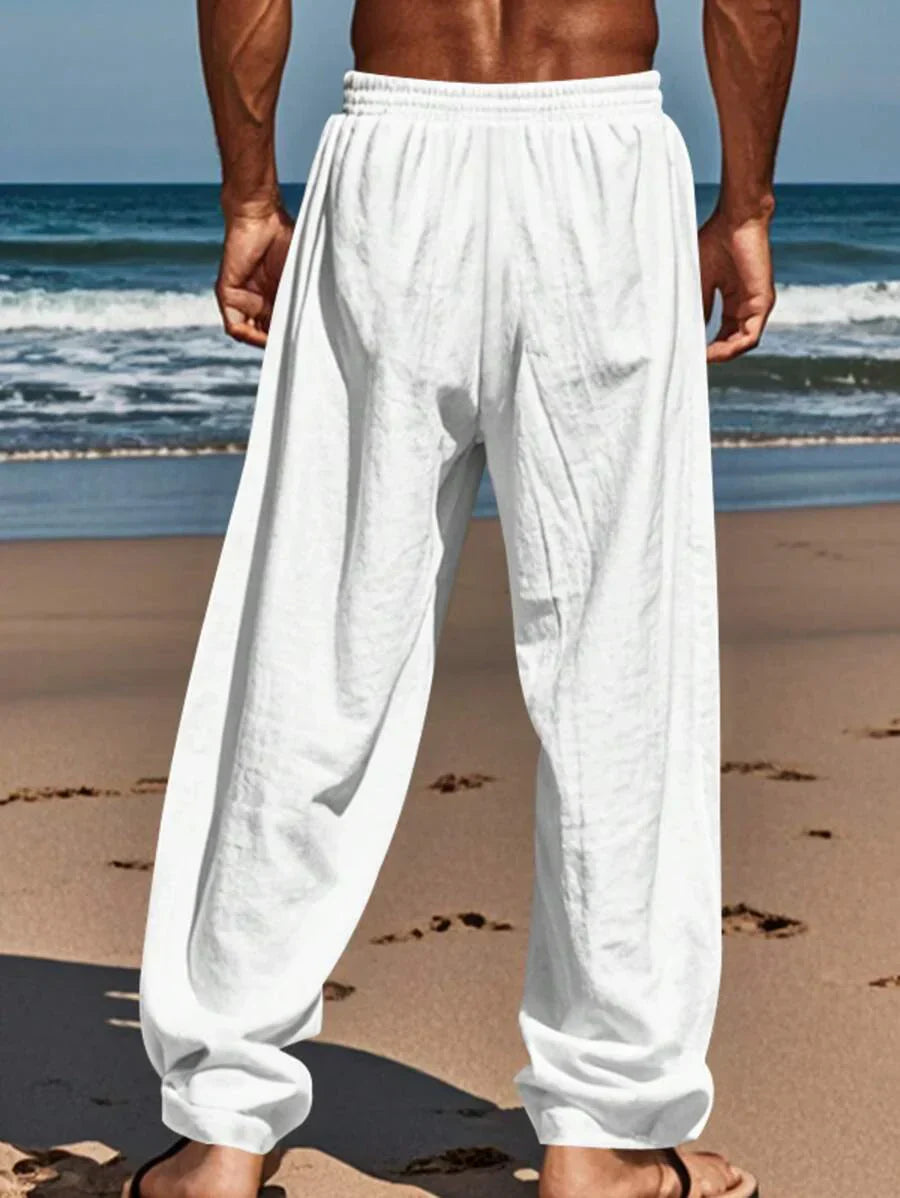 Laluna® | Lichte Linnen Broek met Touw