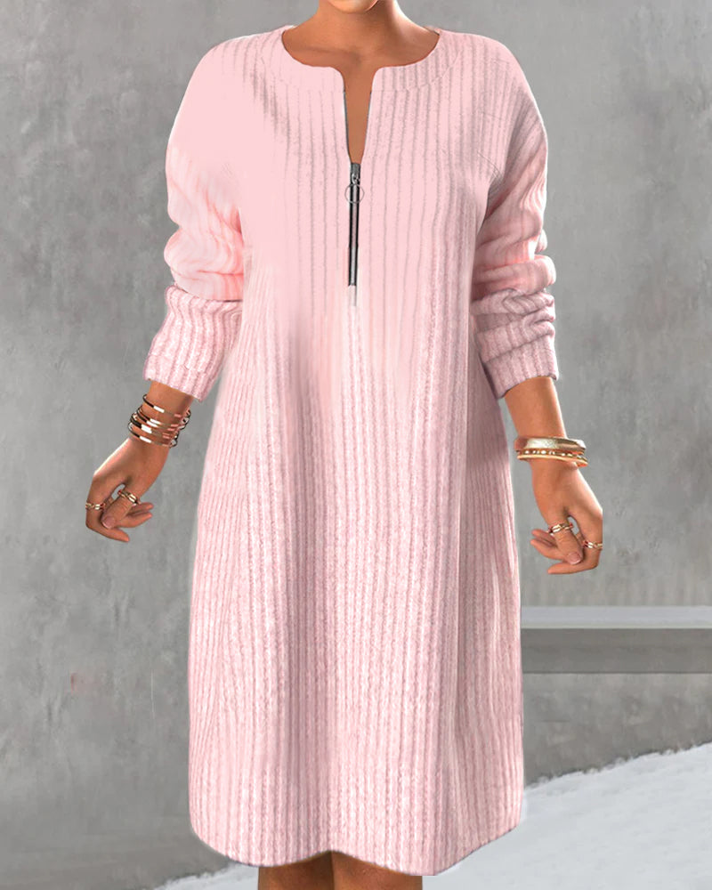Laluna® | Casual Jurk met Ritssluiting