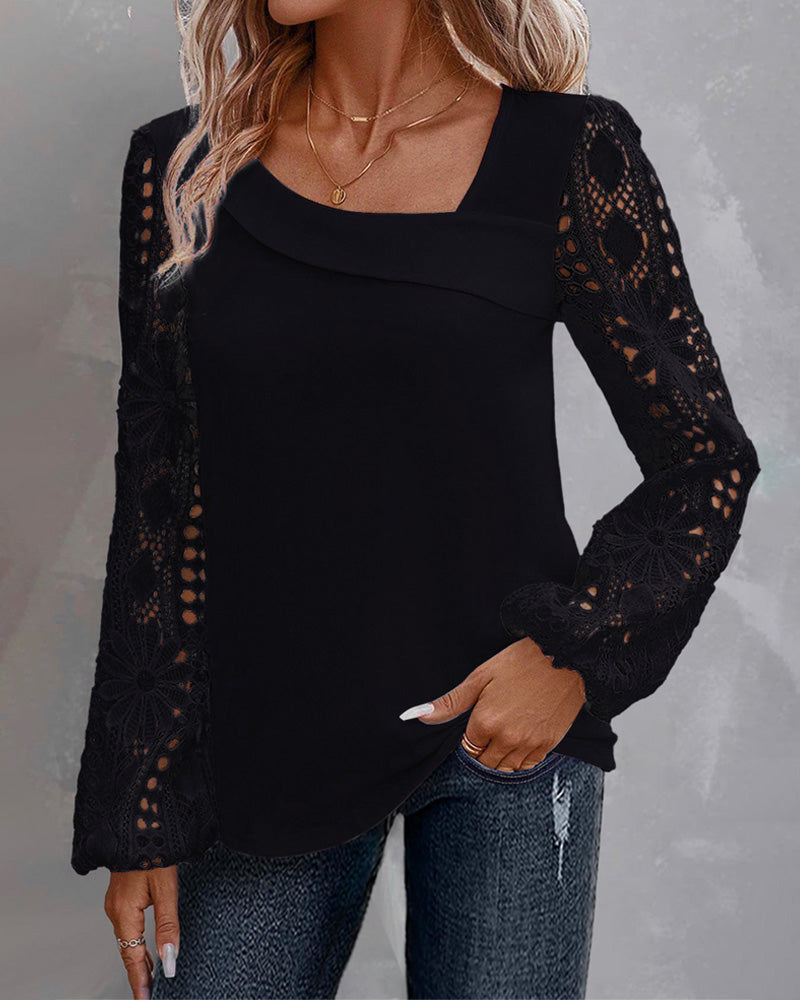 Laluna® | Casual blouse met kant