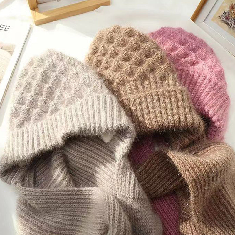 Fleece gevoerde muts en sjaal