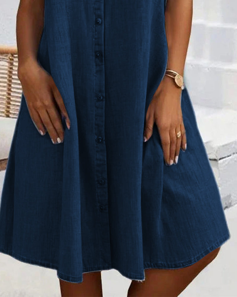 Laluna® | Casual Jeansjurk met Kraag