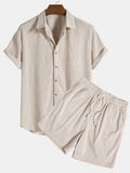 Korte Mouwen Corduroy Overhemd & Shorts