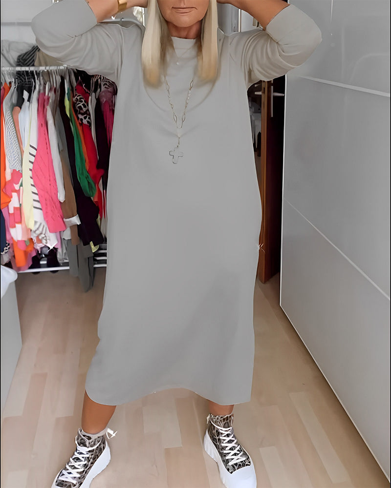 Laluna® | Casual Jurk met Ronde Hals