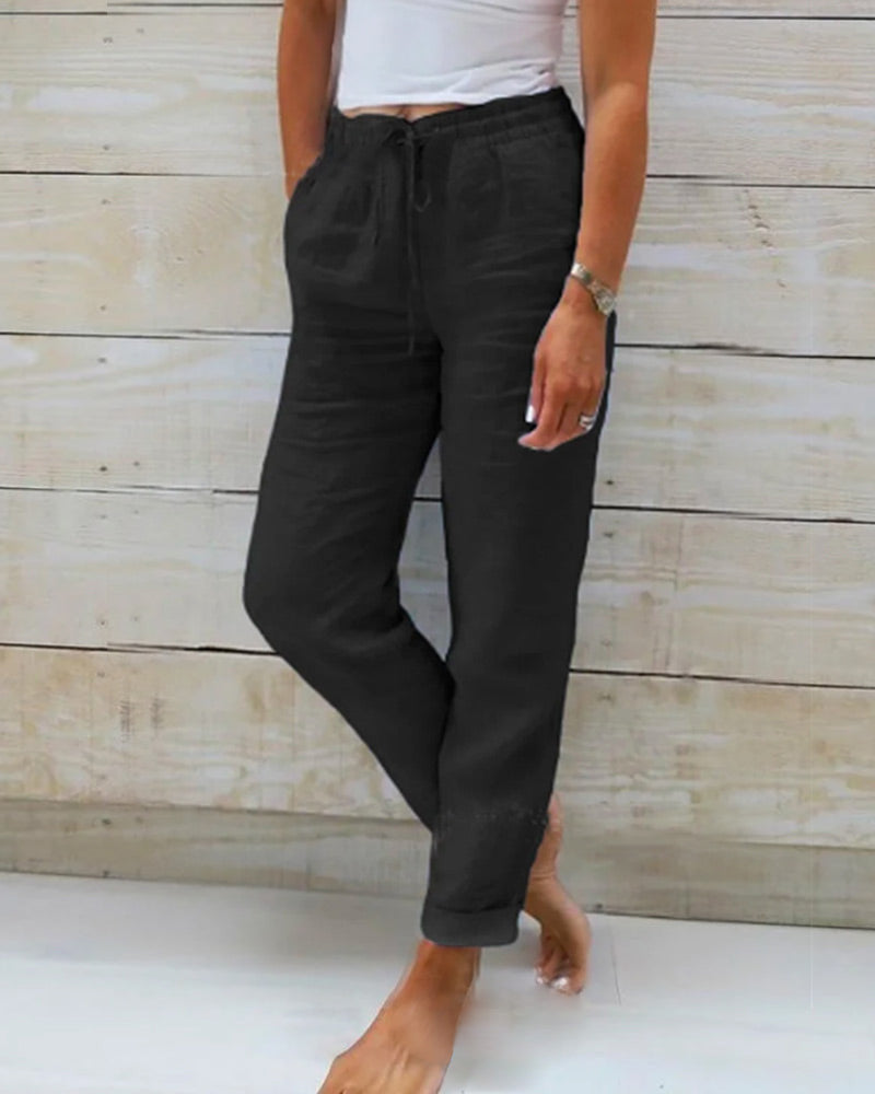 Laluna® | Casual Katoenen Linnen Broek