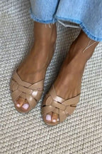 Serafina | Gevlochten Natuur Sandalen