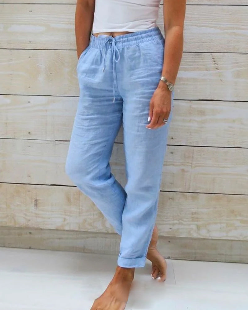 Laluna® | Casual Katoenen Linnen Broek