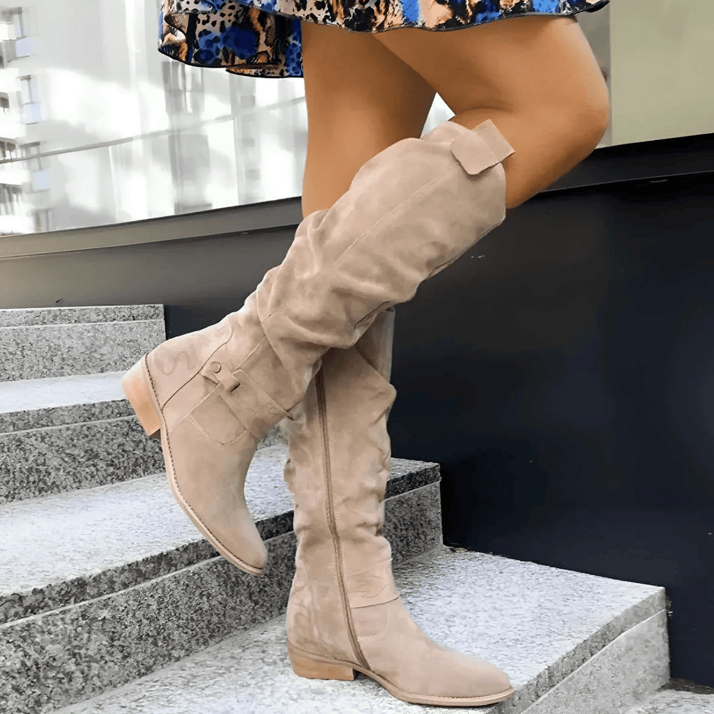 Laluna® | Stijlvolle Suède Knieboots