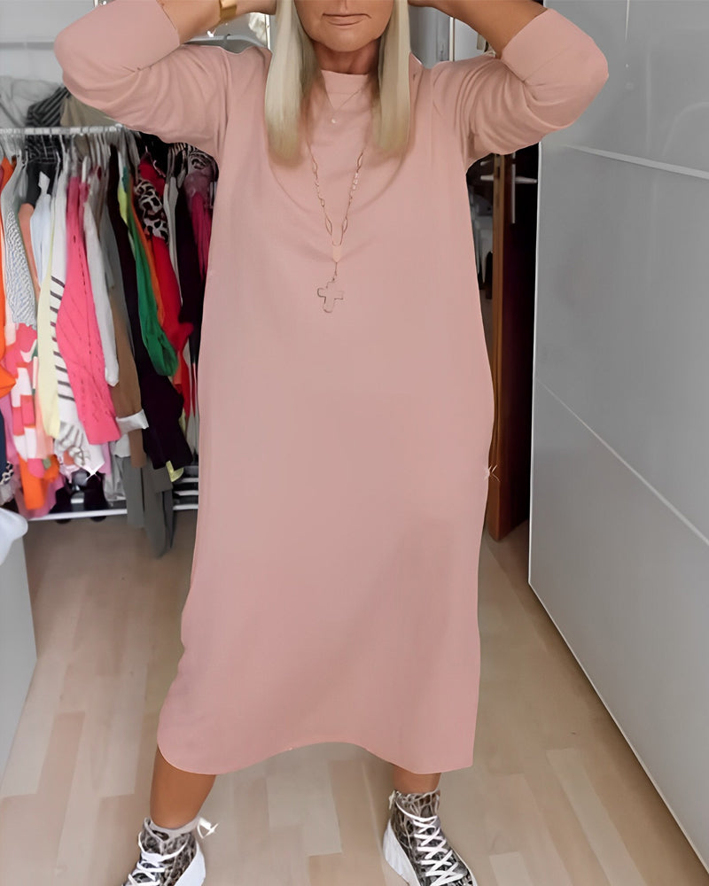 Laluna® | Casual Jurk met Ronde Hals