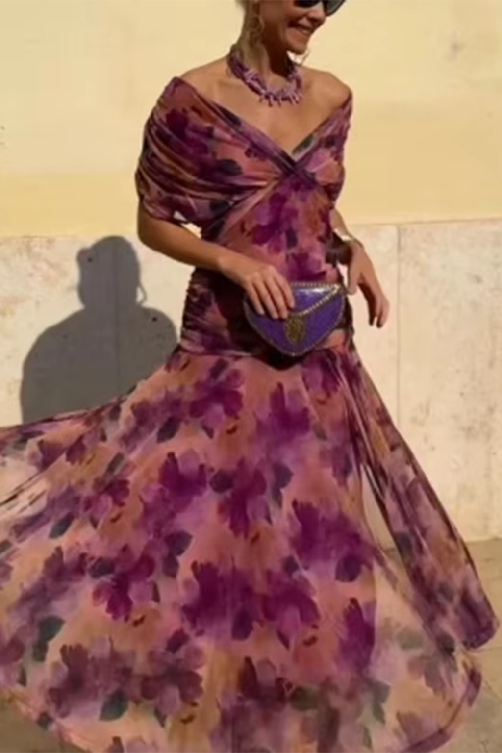 Lotte | Elegante Lange Feestjurk met V-hals