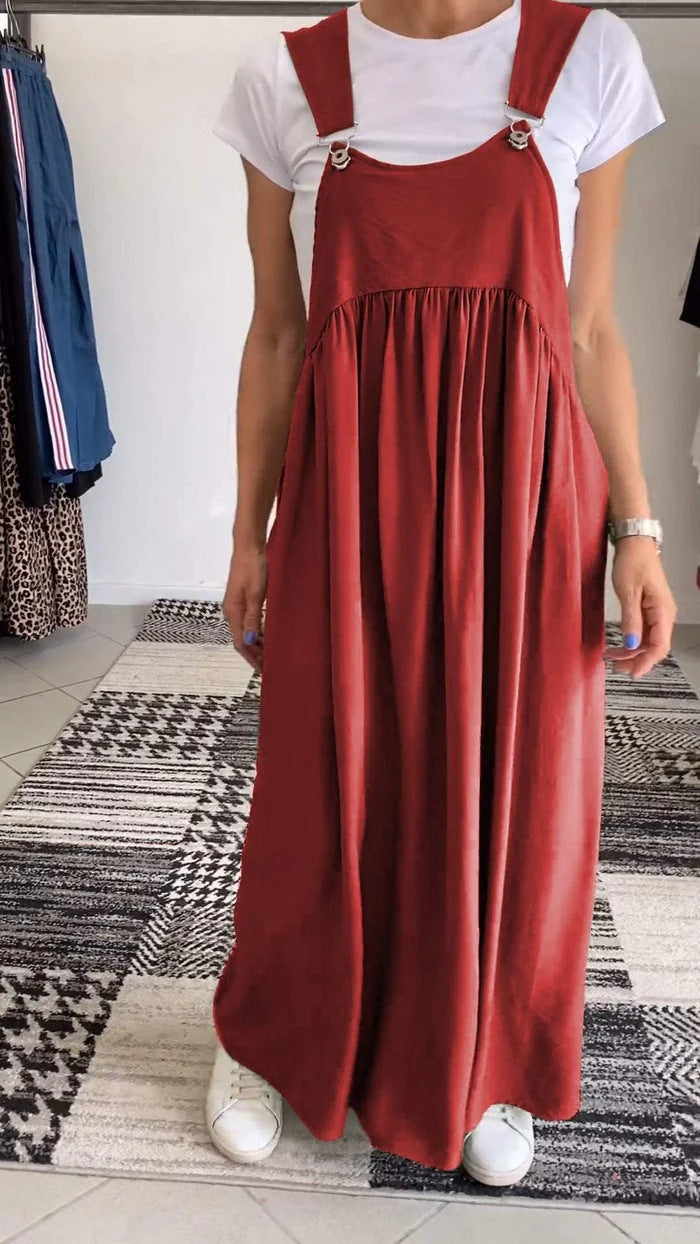 Alice | Casual jurk met effen bretels