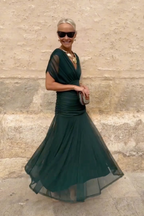 Lotte | Elegante Lange Feestjurk met V-hals