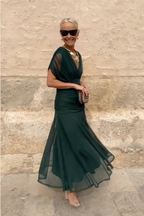Lotte | Elegante Lange Feestjurk met V-hals
