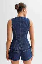 LALUNA®  | DENIM BUTTON UP SET