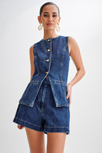 LALUNA®  | DENIM BUTTON UP SET