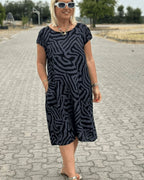 Laluna® | Zomer jurk met ronde hals en mooie print