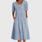 Julia | Gestreepte Midi Jurk