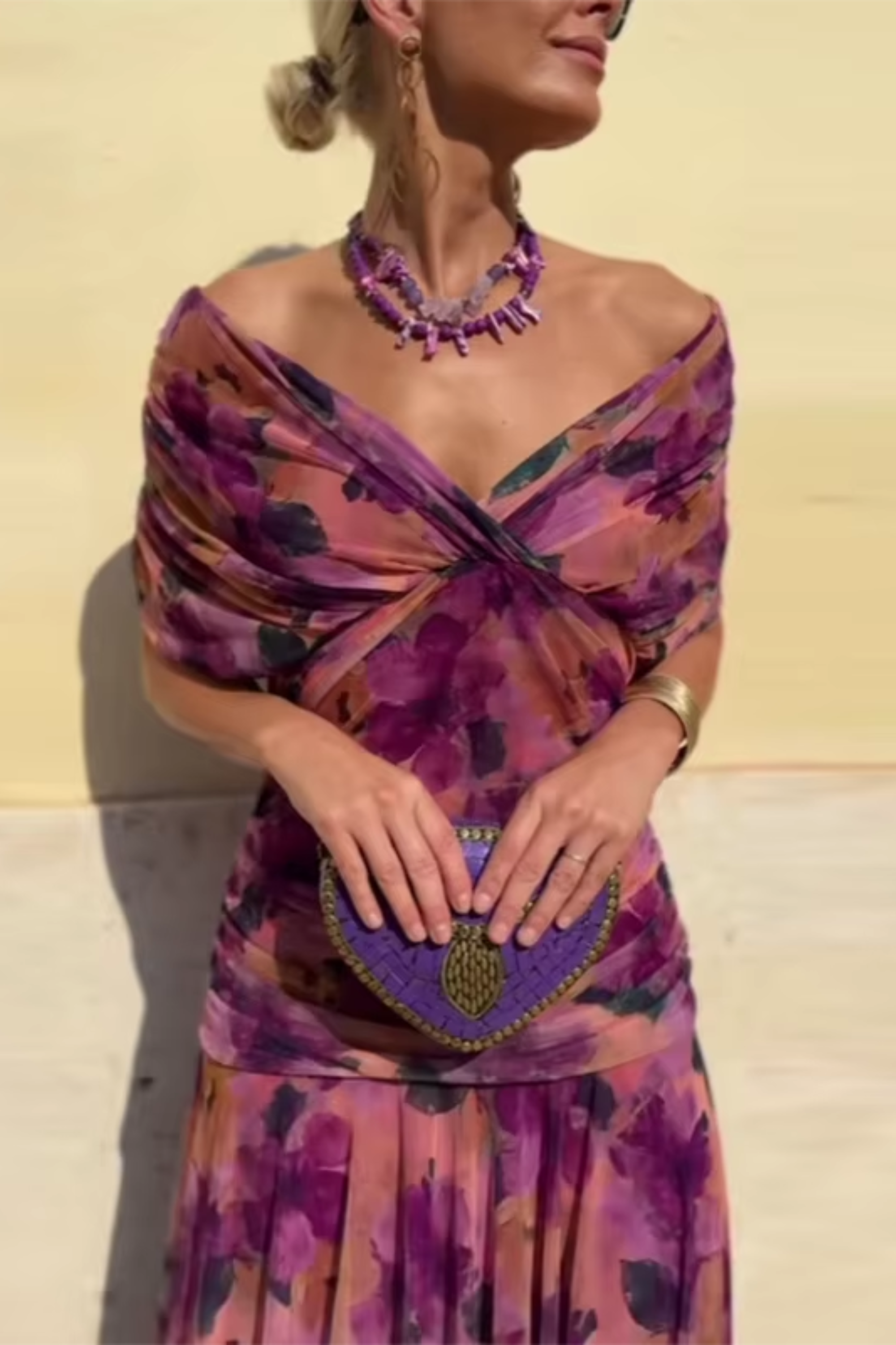 Lotte | Elegante Lange Feestjurk met V-hals