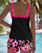 Anouk | Elegante Tankini met Bloemen Short