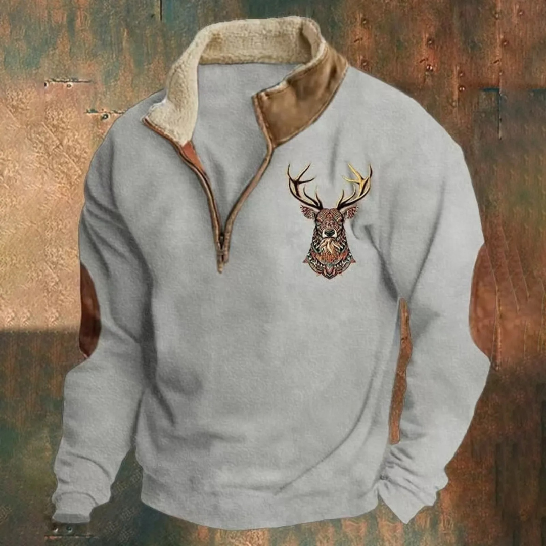 LALUNA® | KLASSIEKE SWEATER MET KWART RITS
