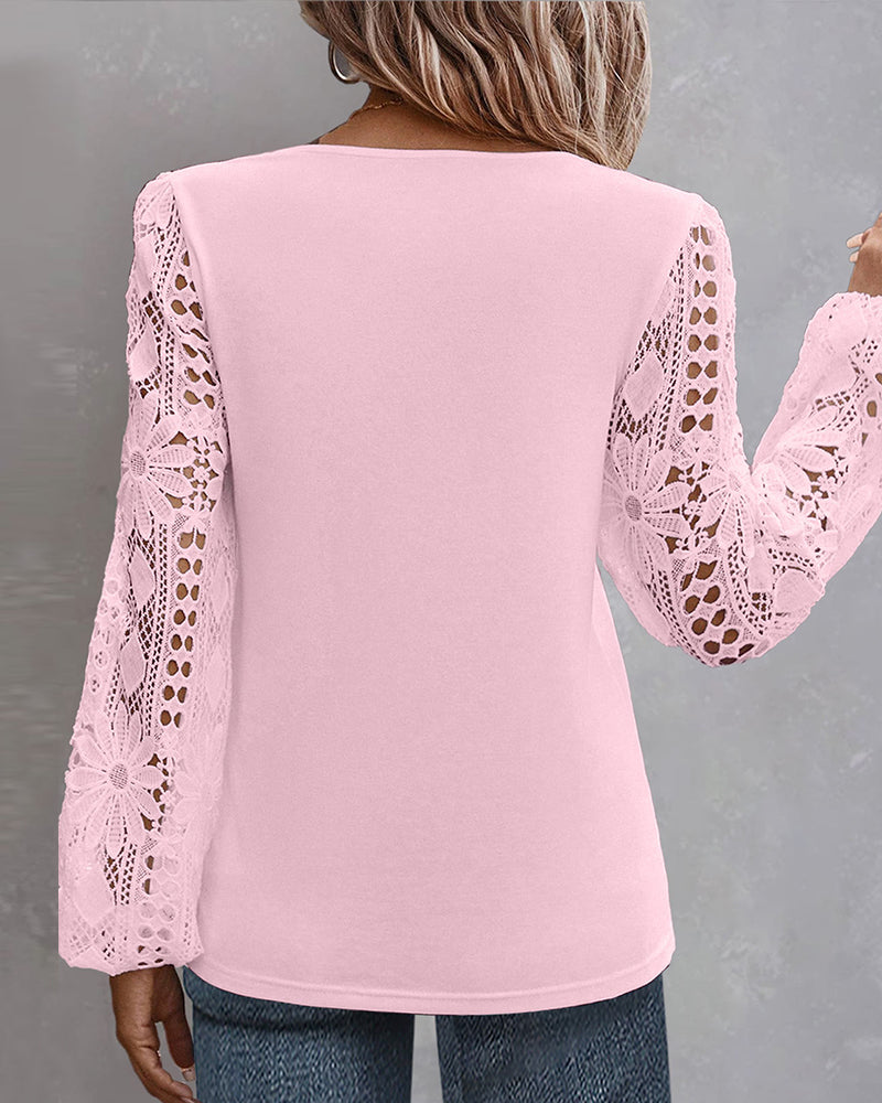 Laluna® | Casual Blouse met Kant