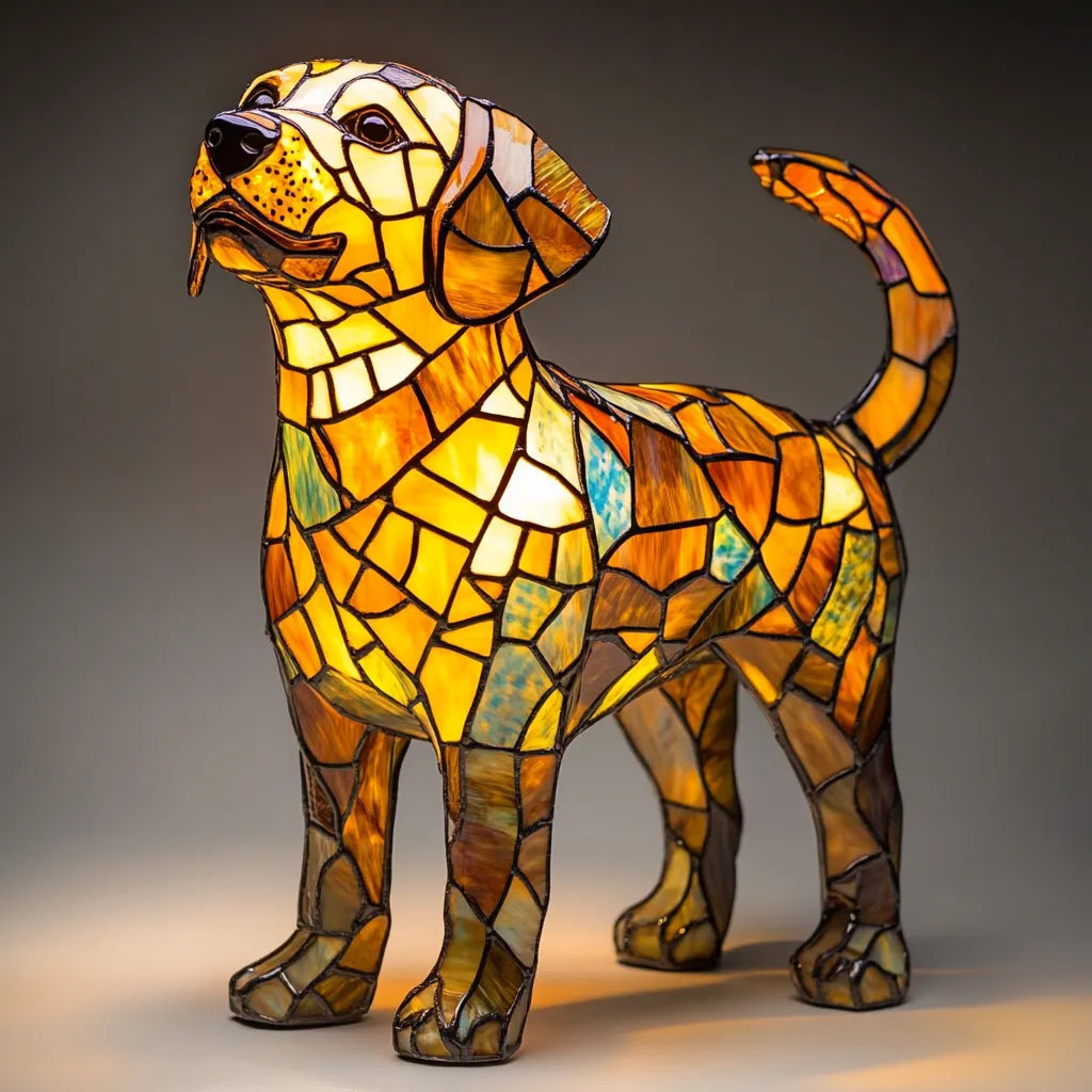 Lichtgevende hond - Handgemaakte Lamp die Harten Laat Stralen