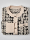 Laluna® | Geruite Cardigan Met Knoopsluiting