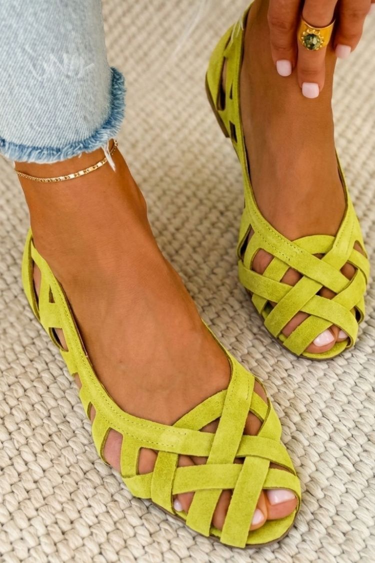Caterina | Gevlochten Levendige Zomersandalen