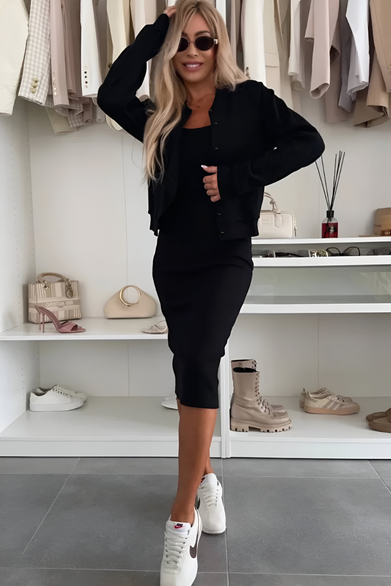 Laluna® | Comfortabele Midi Jurk & Vest