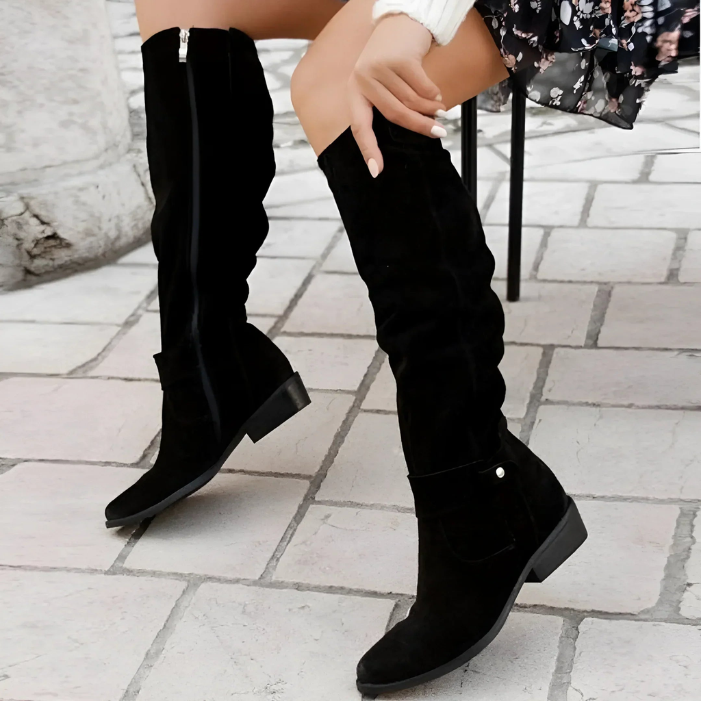 Laluna® | Stijlvolle Suède Knieboots