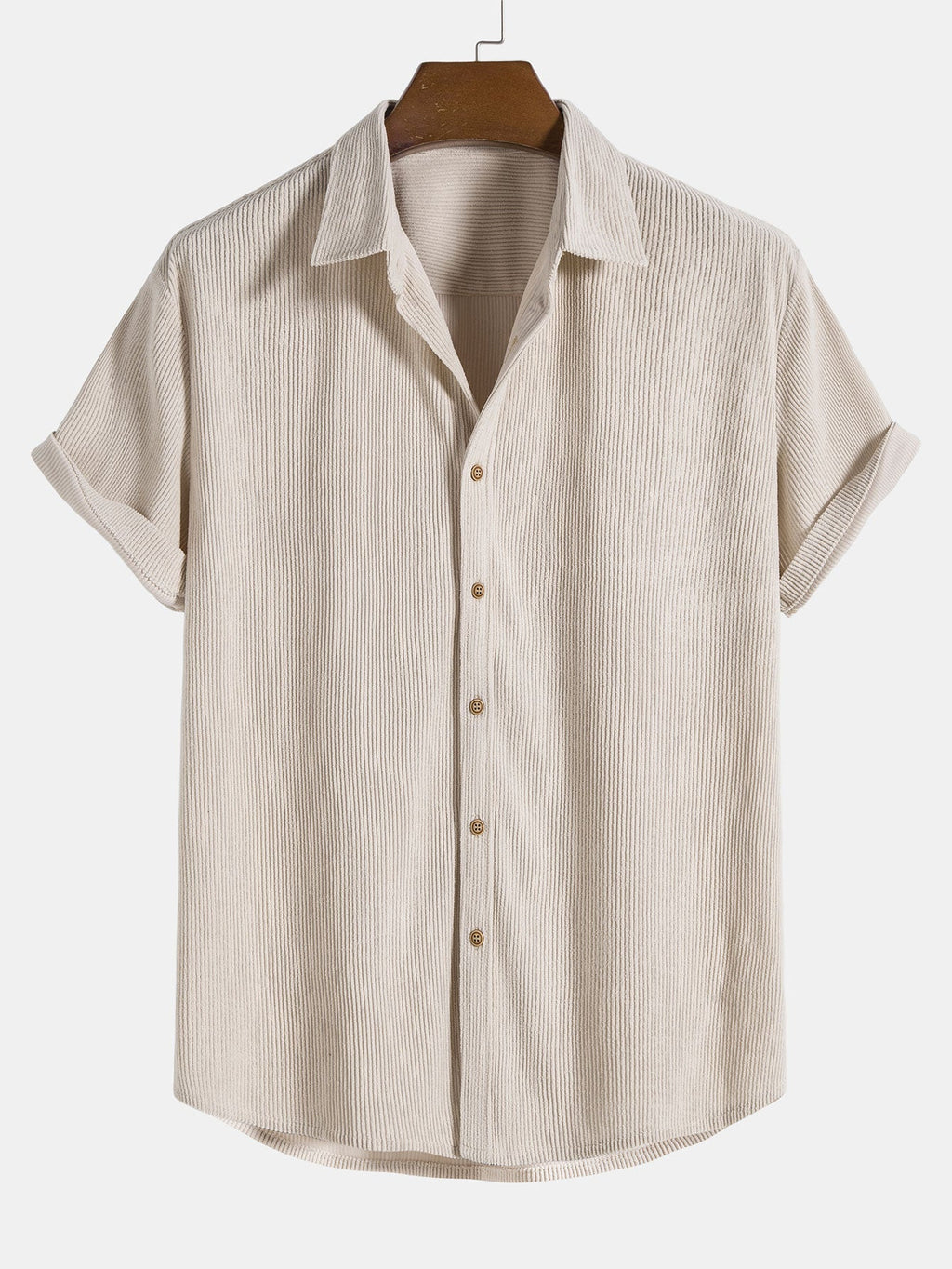 Korte Mouwen Corduroy Overhemd & Shorts